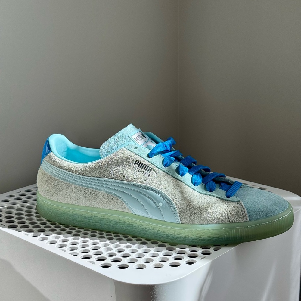 Puma Suede Sneakers - Squirtle Pokemom - Light Blue and Aqua - Men’s 10.5